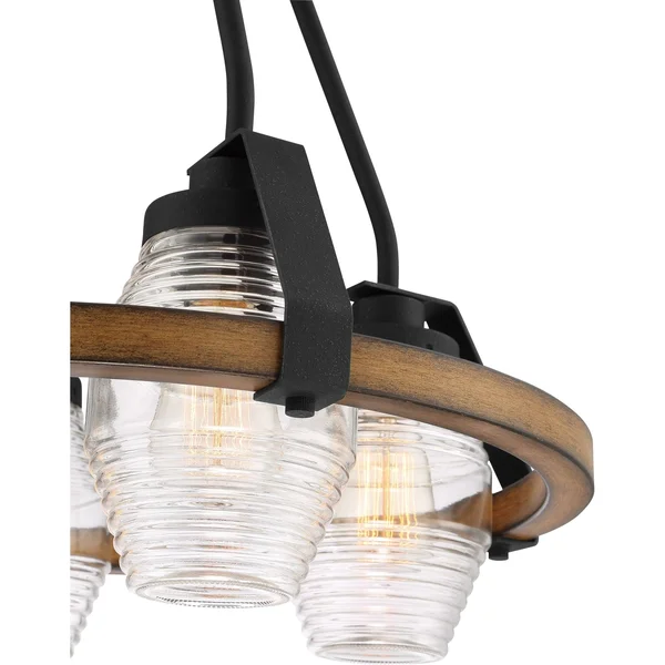 Quoizel 4 Light Guilford Chandelier Grey Ash