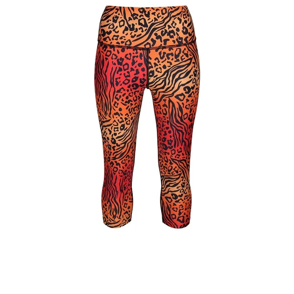 Sahara Sunset Capri - Tikiboo XXXL, Orange, Cropped Leggings