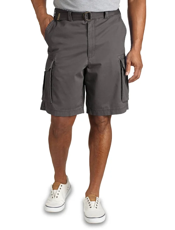 Men's Big & Tall True Nation Broken-In Twill Cargo Shorts - Size: 40, Blue