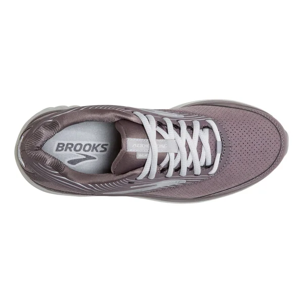 Women's Brooks Addiction Walker Suede Shark/Alloy/Oyster 10.5 D