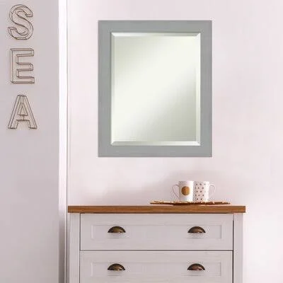 Kallas Brushed Nickel Beveled Wall Mirror Orren Ellis Size: 20x22 x 24x22
