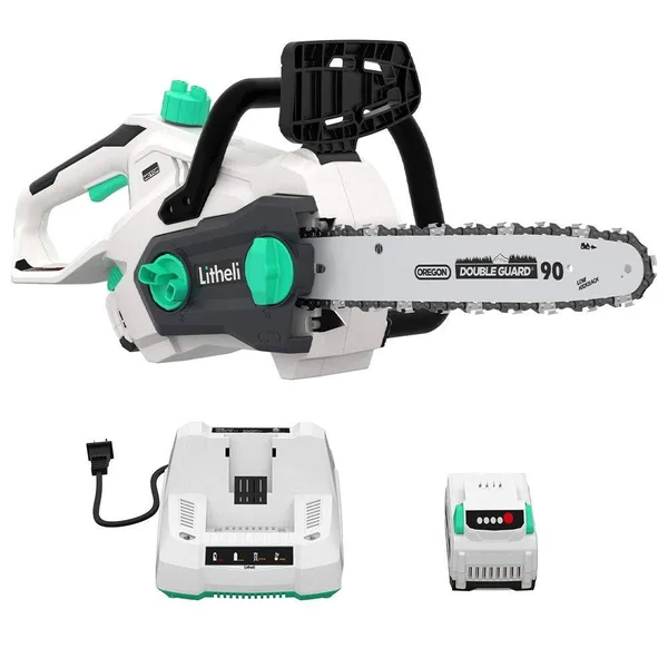 Litheli 40V Cordless Chainsaw 14 Inches with Brushless Motor - 2.5Ah Battery and Charger
