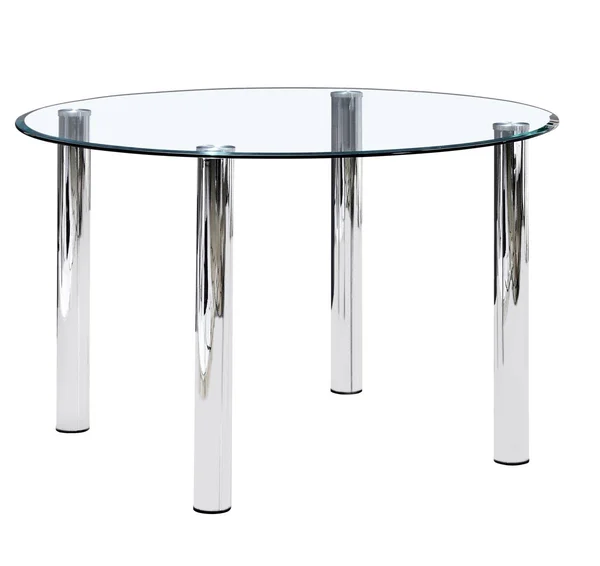 Best Master Furniture Duncan Clear Glass w/ Chrome Round Dinnette Table