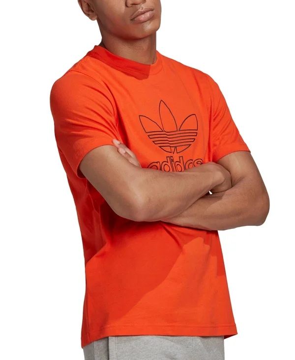 Adidas Men's Originals Trefoil Outline Tee - Energy Orange