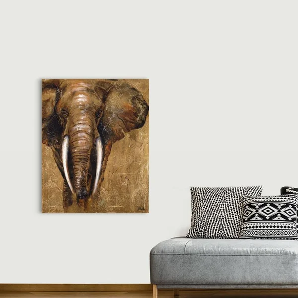 Gold Elephant, Canvas Wall Art, 36x45, Great Big Canvas