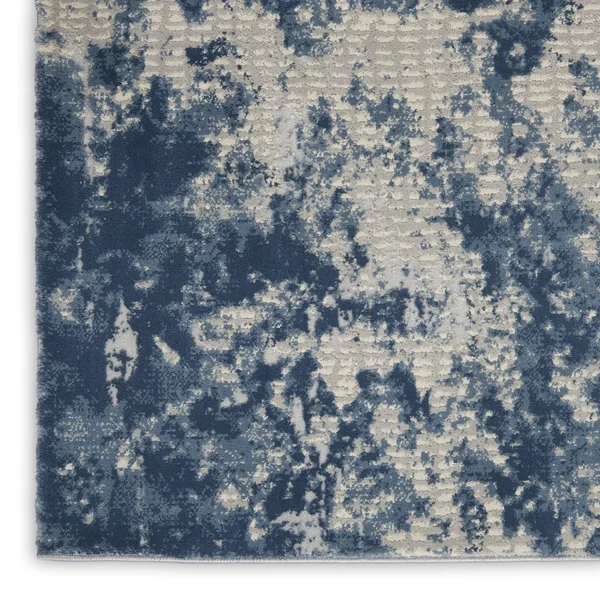 Nourison Rustic Textures RUS16 Area Rug - Grey/Blue, 5&3x22 x 7&3x22