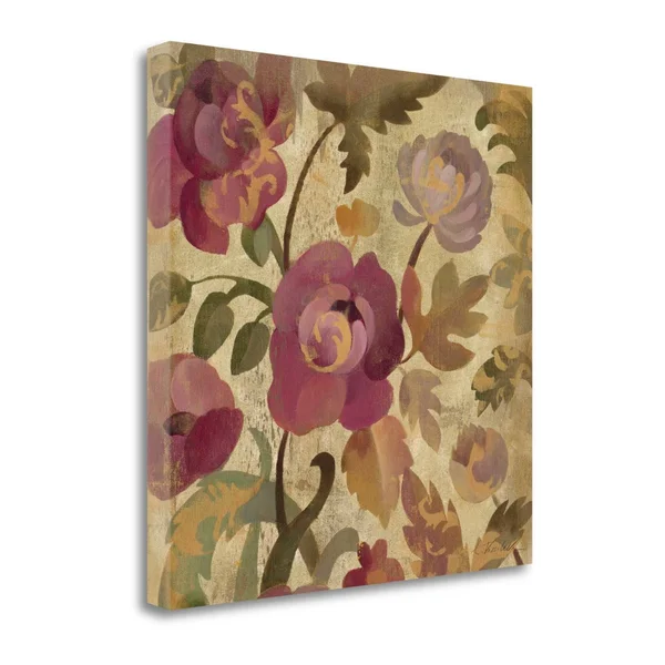 Tangletown Fine Art Shimmering Garden I by Silvia Vassileva - Giclee Print on Wrap Canvas, 30x30x22