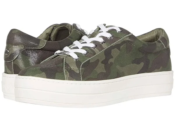 J/Slides Hippie Sneaker Green Camo Leather - Green 7 Medium