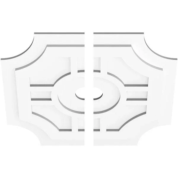 26 inchod x 3 inchid x 8 1/2 inchc x 1 inchp Haus Architectural Grade PVC Contemporary Ceiling Medallion - Two Piece