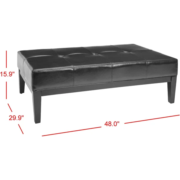 Safavieh Fulton Cocktail Ottoman - Black