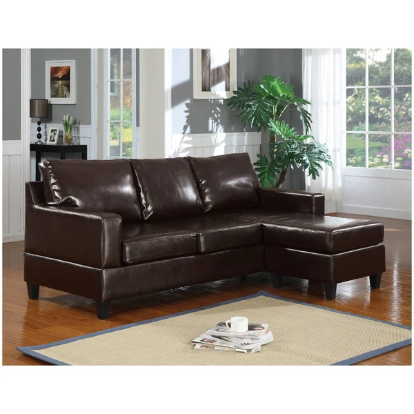 Acme Vogue Sectional Sofa with Reversible Chaise in Espresso