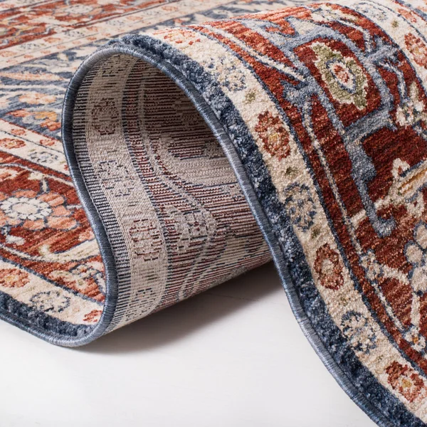 Ralph Lauren 6& x 9& Darcy Navy, Beige Rug