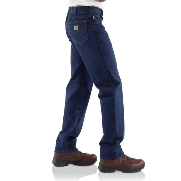 Carhartt Men's Flame Resistant Signature Denim Jean Relaxed Fit