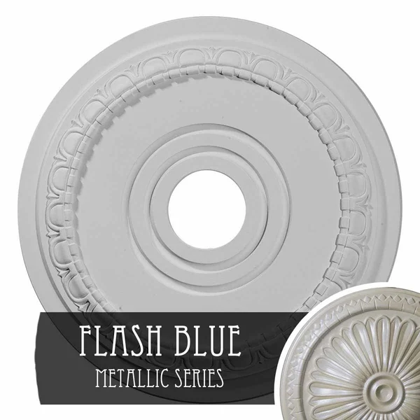 17 1/2x22OD x 3 5/8x22ID x 1x22P Munich Ceiling Medallion (Flash Blue)