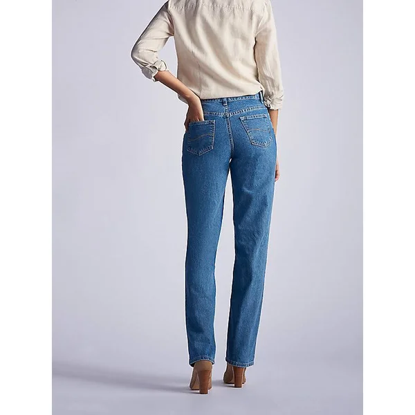 Lee Women's Misses Relaxed Fit All Cotton Straight Leg Jean