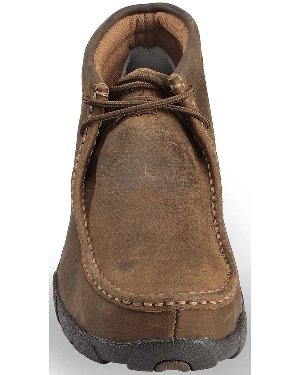 Twisted x Men's MDMST01 Safety Toe Driving Moc, Distressed Saddle Leather