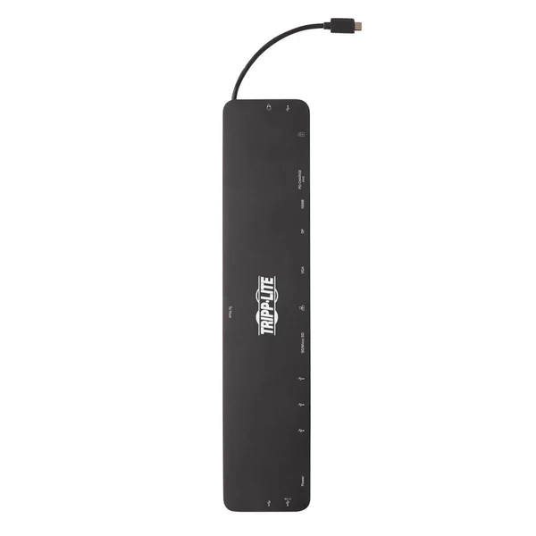 Tripp Lite Triple-Monitor USB C Dock USB C Docking Station with 4K HDMI & DisplayPort - VGA with USB-A/C, GbE, 100W PD, Black