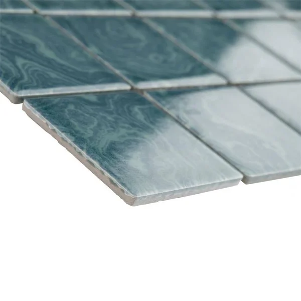 SomerTile Wtcrspgr Utopia Porcelain Mosaic Floor and Wall Tile 12 inch x 12 inch Palm Green