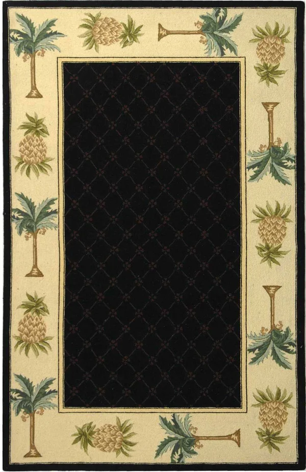 Safavieh Chelsea HK362C 8&9x22 x 11&9x22 Black, Ivory Area Rug
