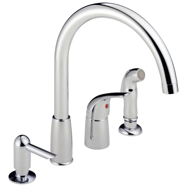 Peerless P88900LF Single Handle Waterfall Widespread Kitchen Faucet Chrome