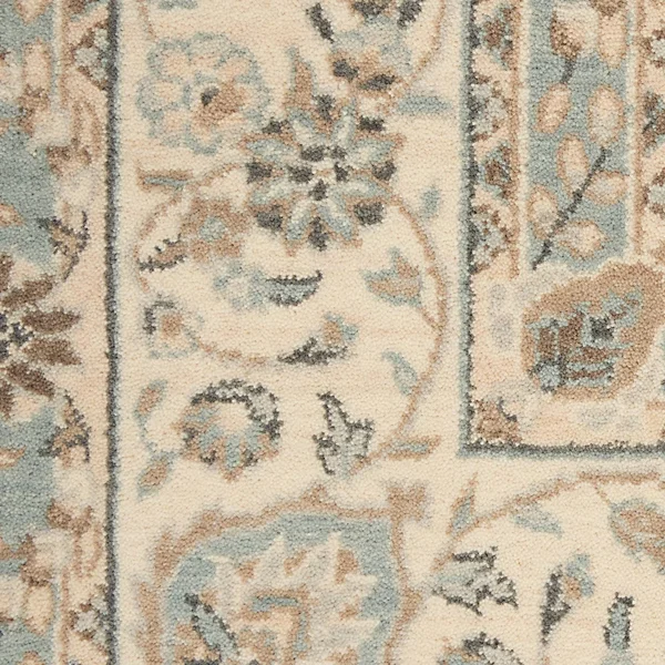 Copper Grove Natrang Floral Area Rug - Grey/Ivory 2&6x22 x 12& Runner