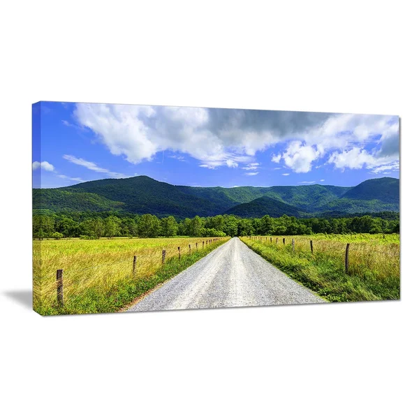 Design Art &Sparks Lane in Cades Cove& Photographic Print on Wrapped Canvas - Green