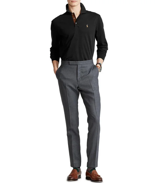 Polo Ralph Lauren Classic-Fit Soft Cotton Long-Sleeve Polo Shirt - XL