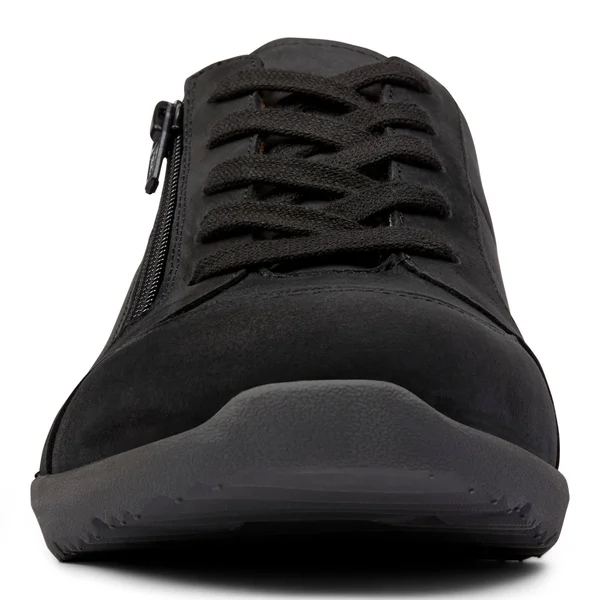 Women's Vionic Abigail Lace Up Sneaker Black Nubuck 9 W