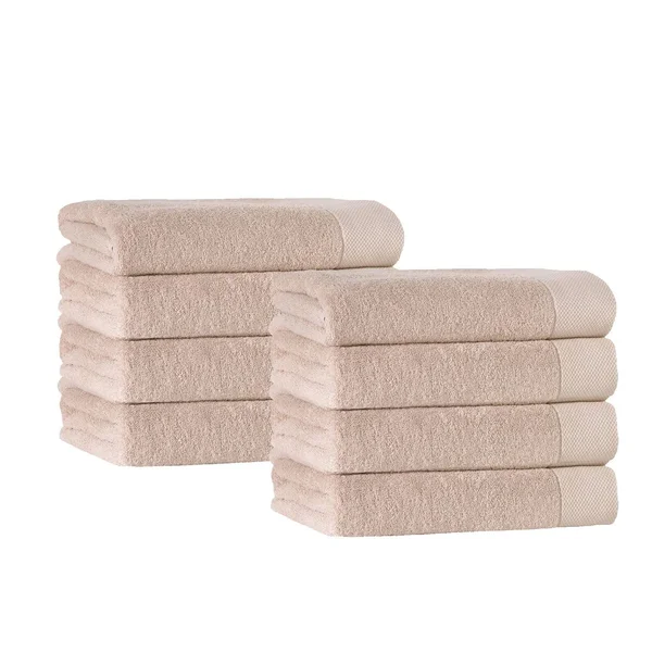 Enchante Home Signature Hand Towels (Set of 8) Water Fall, White