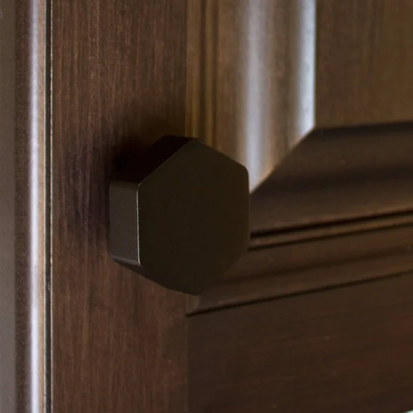 GlideRite 10-Pack 1-1/2 inch Solid Hexagon Cabinet Knob Matte Black