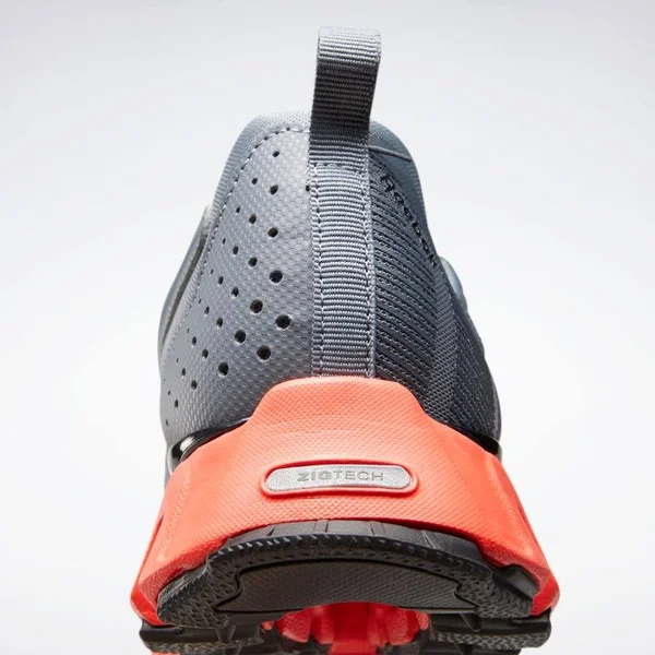 Reebok ZigWild Trail 6 Men's Shoes Sneakers 7 Cold Grey, Cold Grey 6, Vivid Orange