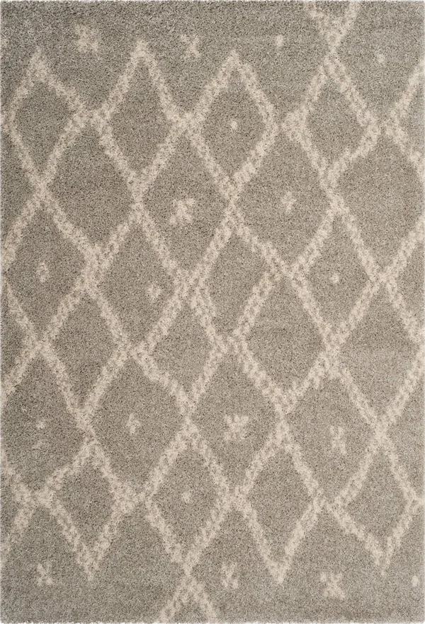 Safavieh Arizona Shag ASG747D 6&7x22 x 6&7x22 Square Grey - Ivory Area Rug