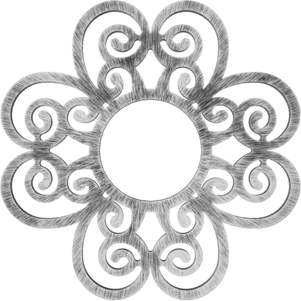 Ekena Millwork CMPP22COASV 22x22OD x 7 1/2x22ID x 3/4x22P Cohen Architectural Grade PVC Pierced Ceiling Medallion, Antiqued Silv