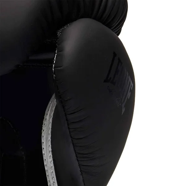 Boxing Kick Boxing Muay Thai Gloves, Black Edition, Leone 1947