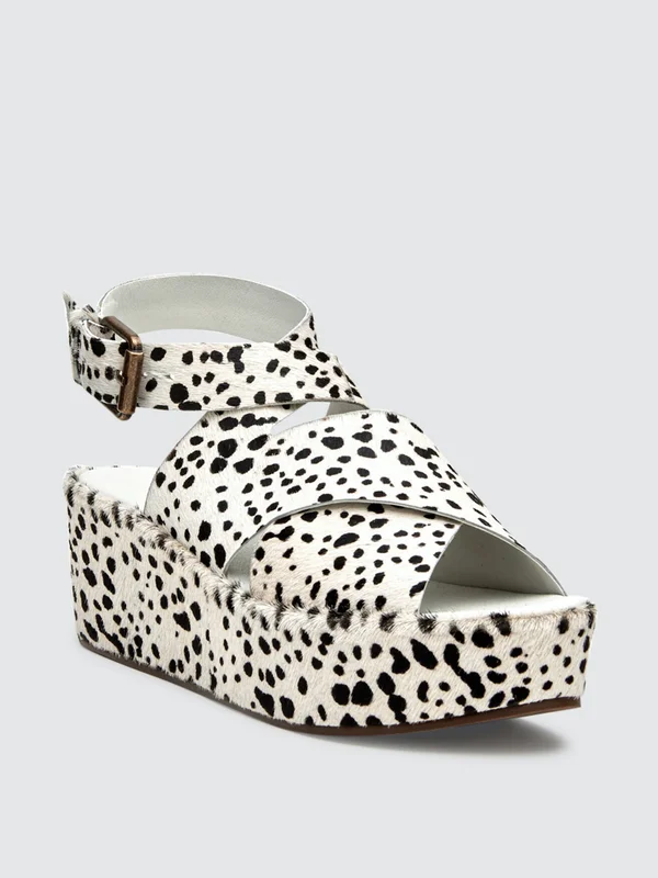 Matisse Runaway Women's Platform, Black, White Spot, 8 M