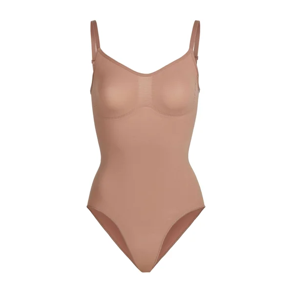 SKIMS Plus Size Sculpting Bodysuit W. Snaps - Brown, 4X/5X