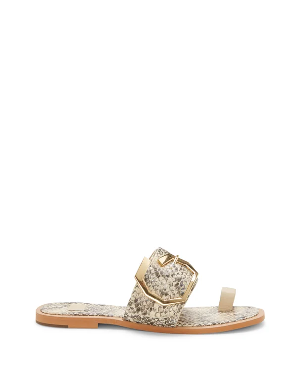 Louise et Cie Altan Sandal, Women's, Taupe/Brown Snake Print, Size 5, Sandals, Flat