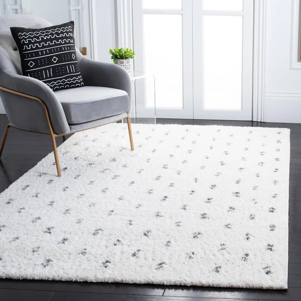 Safavieh Berber Shag Rug Collection BER166A - Beige - Grey - 8' x 10'