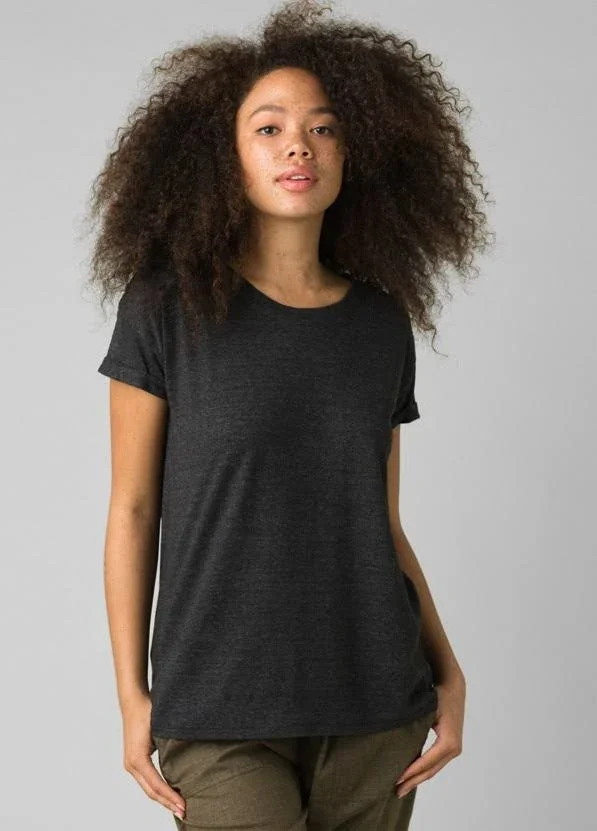 Prana Cozy Up T-Shirt - Women's Charcoal Heather - M