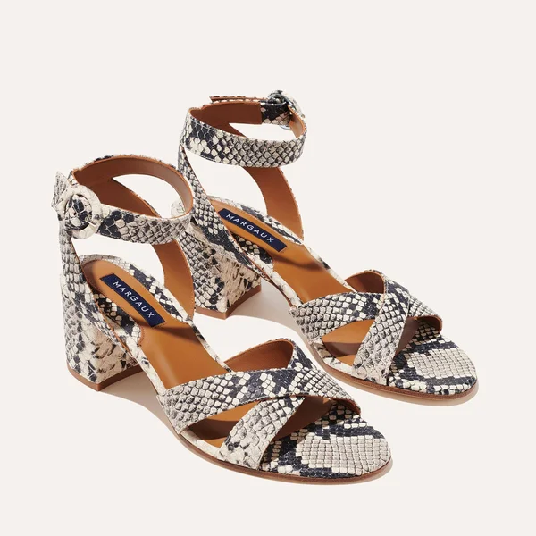 The City Sandal - Python Embossed