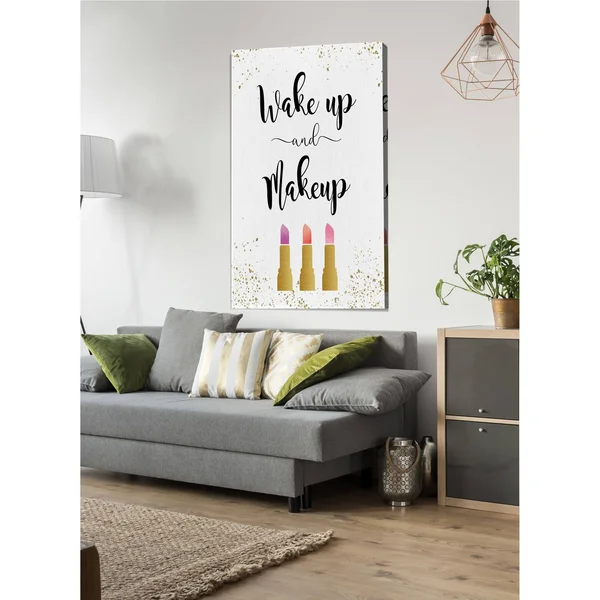 Wake Up & Makeup -Premium Gallery Wrapped Canvas - 24 x 36