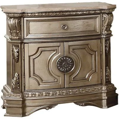 Macon 1 - Drawer Nightstand in Antique Silver House of Hampton