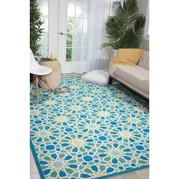 Nourison 10& x 13& Waverly Sun & Shade Porcelain Rectangle Area Rug