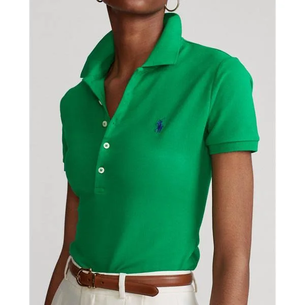 Ralph Lauren Women's Slim Fit Stretch Polo Shirt - Size L in Billiard/C7315
