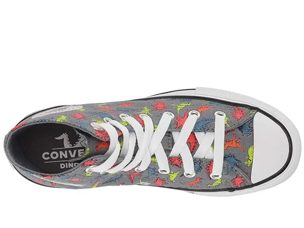Converse Chuck Taylor All Star Dinoverse High Top (Grey Size 4) Little Kids Canvas Shoes