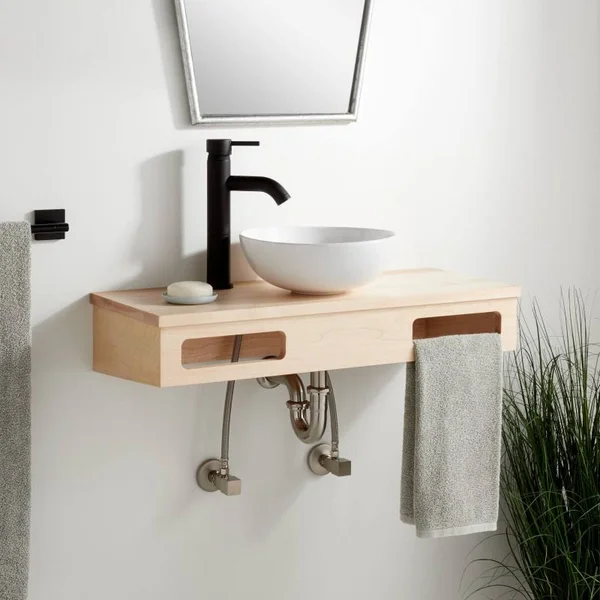Signature Hardware 950077-1-l Nadiya 30 inch Single Vanity Set - Unfinished Maple, Brown