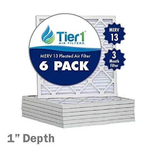 Tier1 20x25x1 MERV 13 Ultimate Air Filter/Furnace Filter 6 Pack