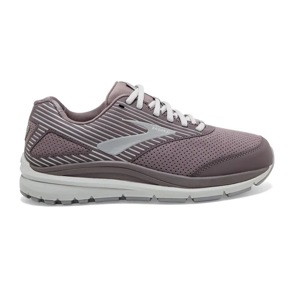 Women's Brooks Addiction Walker Suede Shark/Alloy/Oyster 10.5 D