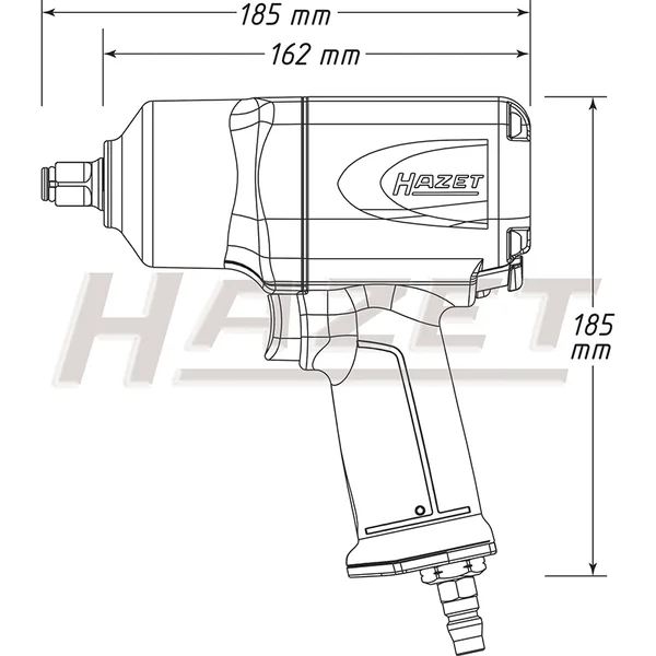 Hazet 9012EL-SPC/4 Power Wrench Black, Blue 1/2, 1/4x22 8000 RPM
