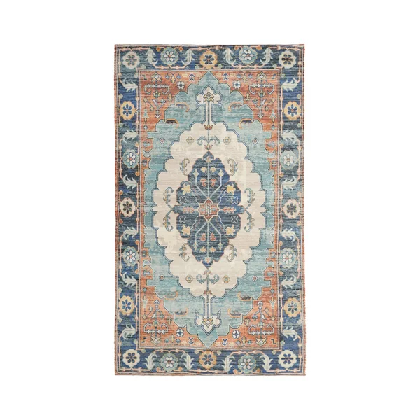 Safavieh Saffron SFN585A 2&3x22 x 8&0x22 Runner Blue - Coral Area Rug